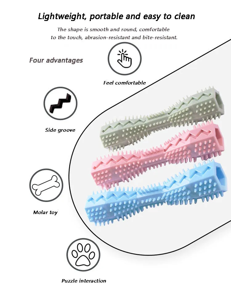 Cepillo de Dientes para Perros - Juguete Mordedor para Limpieza Dental de Cachorros