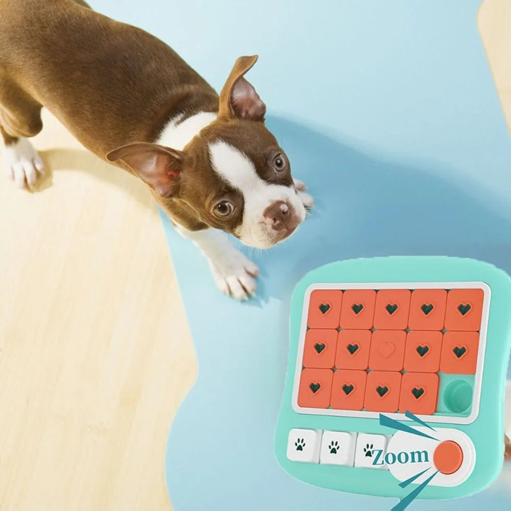 Juguete Interactivo 2 en 1: Puzzle Giratorio y Comedero Lento para Perros y Gatos