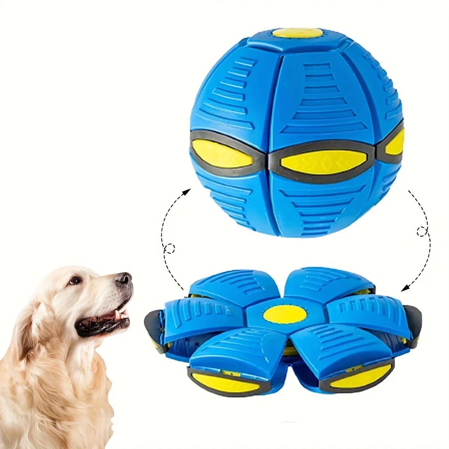 Pelota Mágica 2 en 1: Disco Volador Transformable para Perros