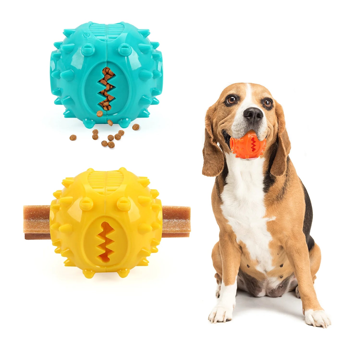 Pelota Interactiva 2 en 1: Dispensador de Premios y Limpiador Dental