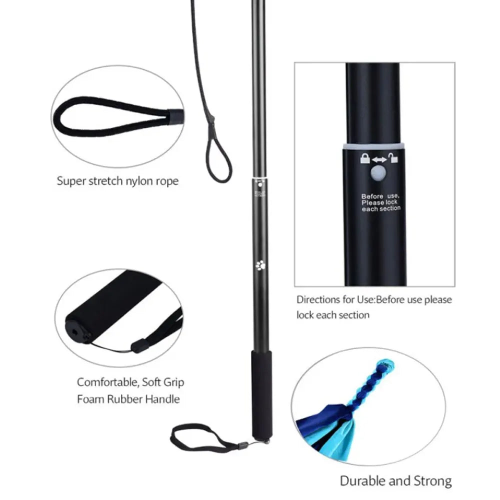 Flirt Pole Telescópico para Perros - Juguete Interactivo de Persecución