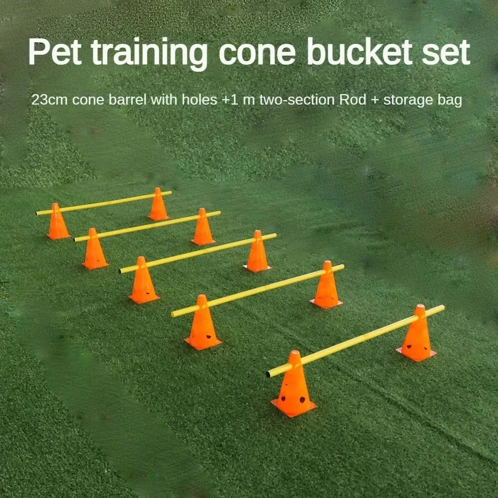 Kit de Agilidad para Perros - Set de Entrenamiento con Salto, Aro y Slalom
