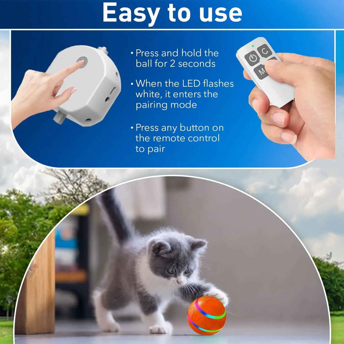Pelota Interactiva con Control Remoto - Juguete que se Mueve Solo