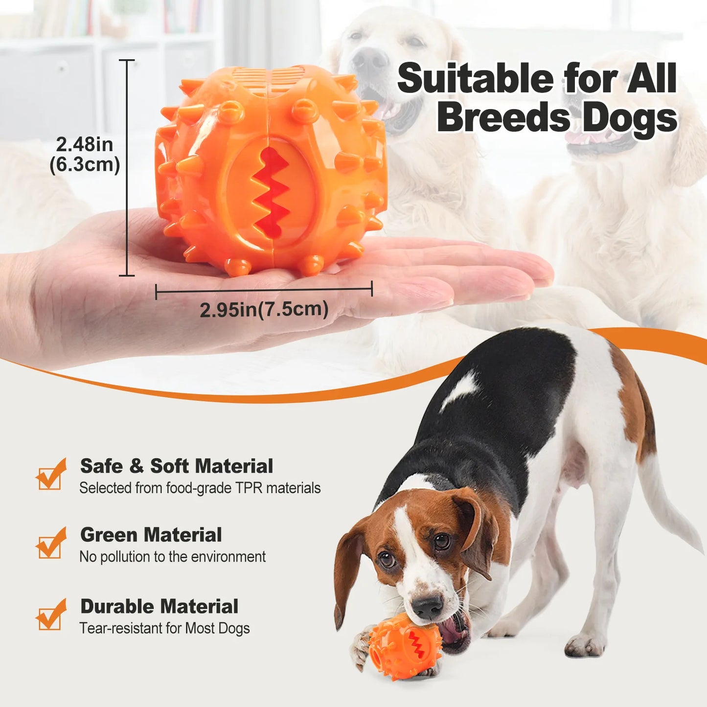 Pelota Interactiva 2 en 1: Dispensador de Premios y Limpiador Dental