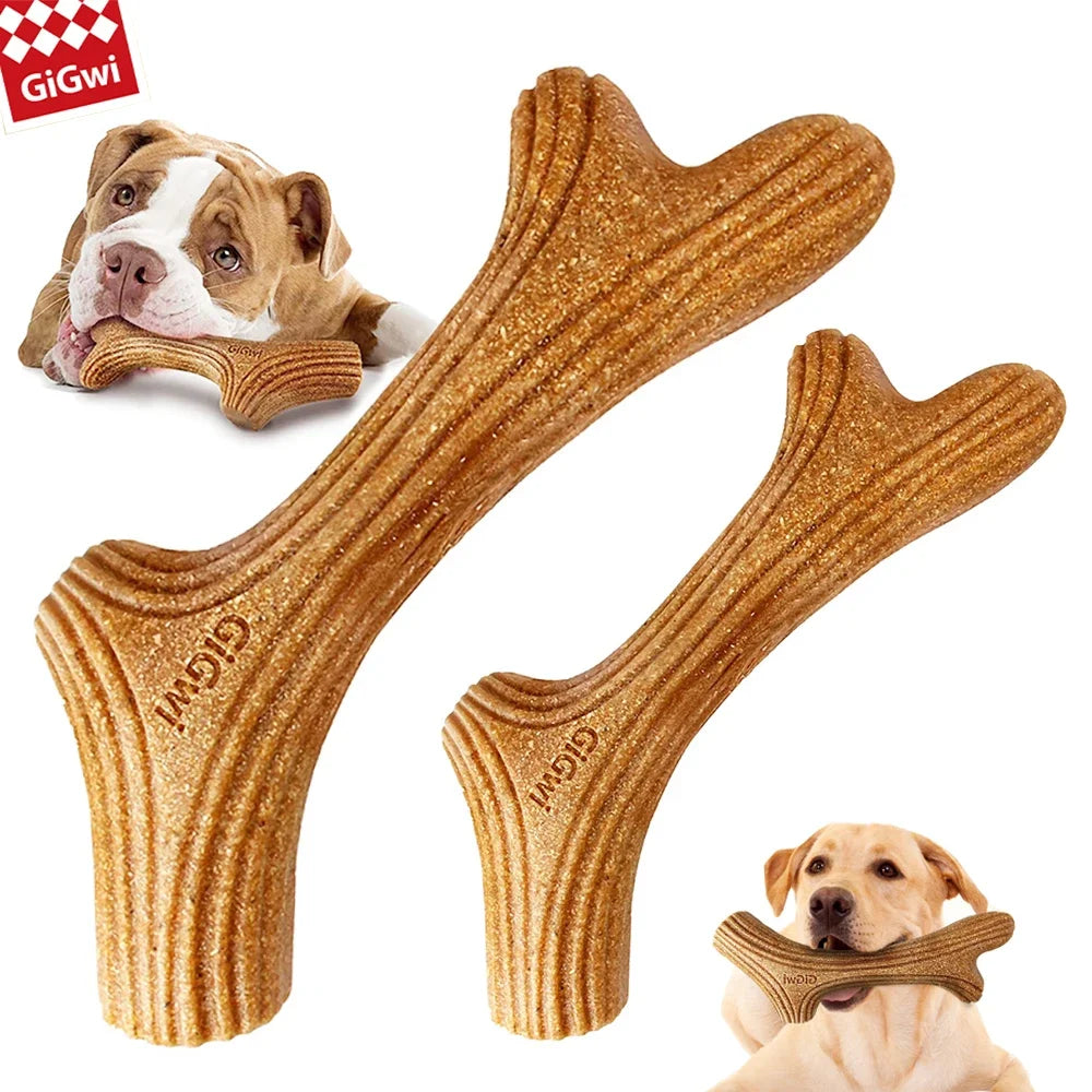 Mordedor "Asta de Madera" para Perros - Juguete Ultra Resistente Sabor a Pino