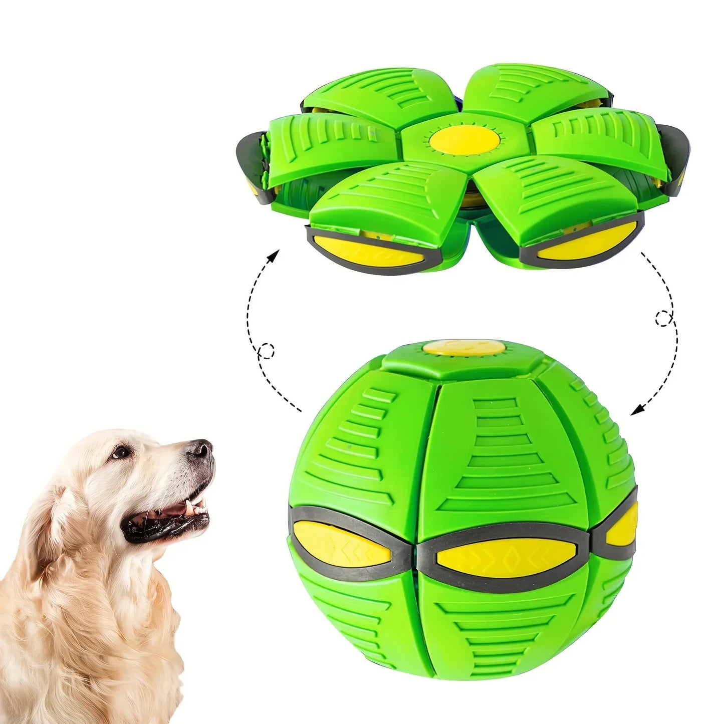 Pelota Mágica 2 en 1: Disco Volador Transformable para Perros