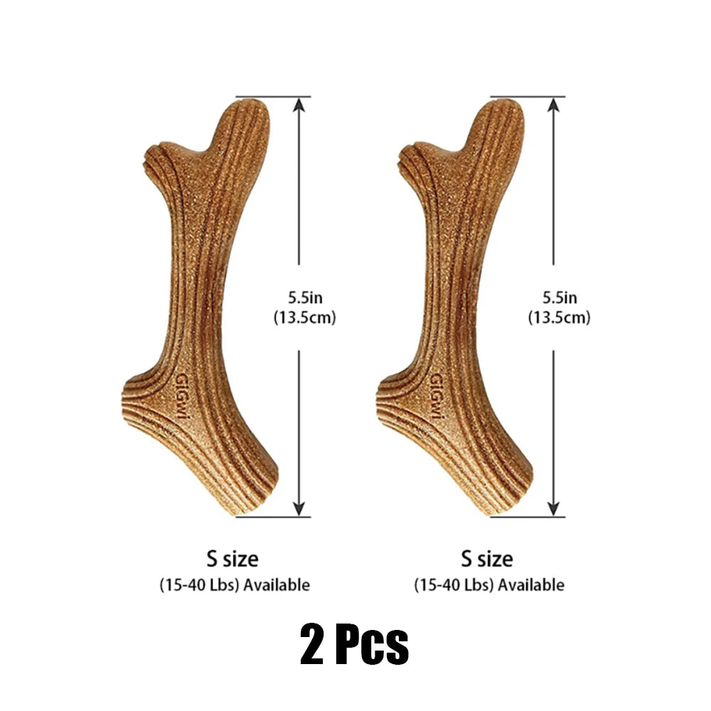 Mordedor "Asta de Madera" para Perros - Juguete Ultra Resistente Sabor a Pino