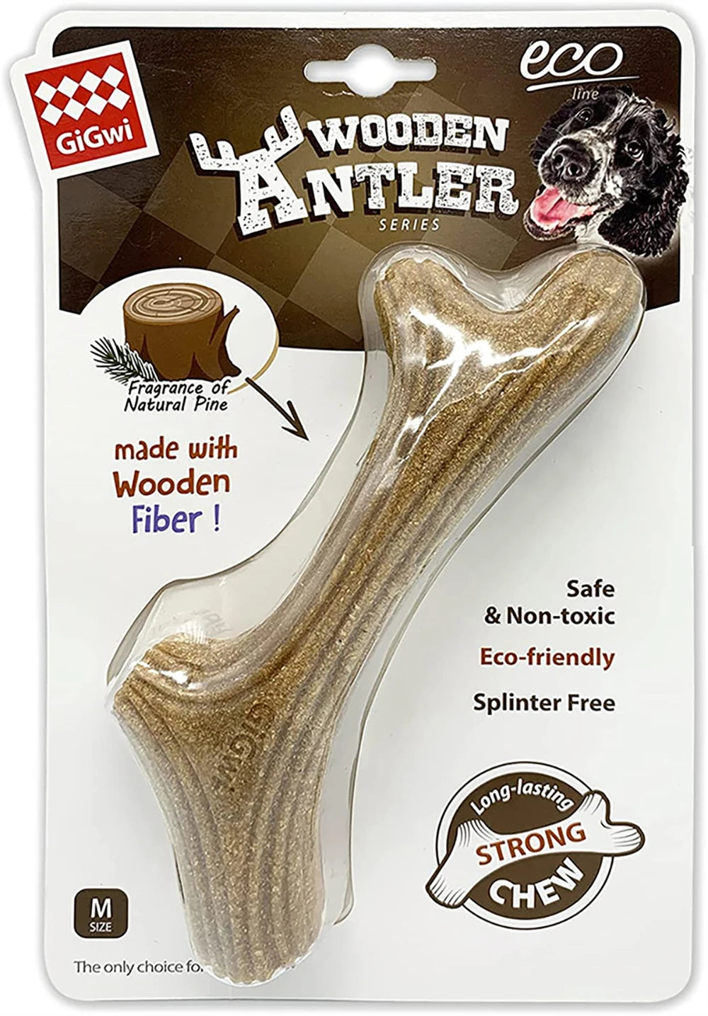 Mordedor "Asta de Madera" para Perros - Juguete Ultra Resistente Sabor a Pino