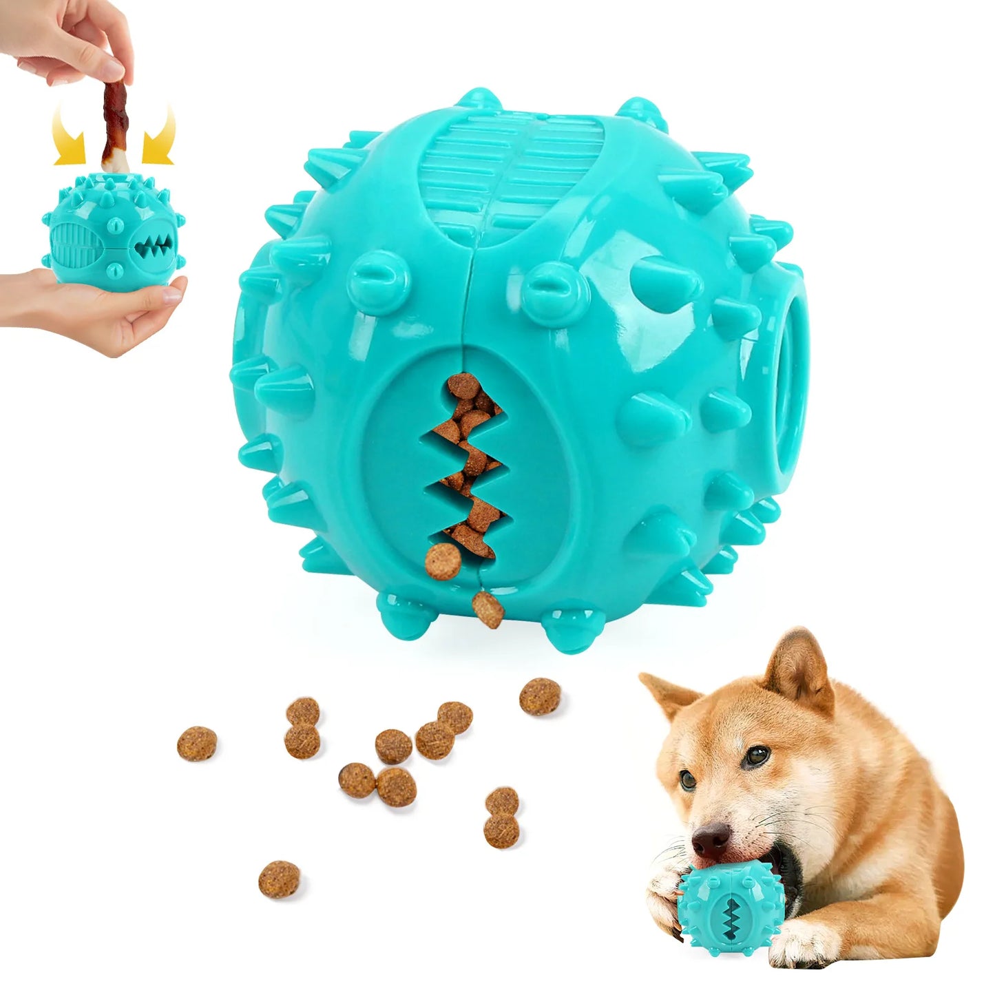 Pelota Interactiva 2 en 1: Dispensador de Premios y Limpiador Dental