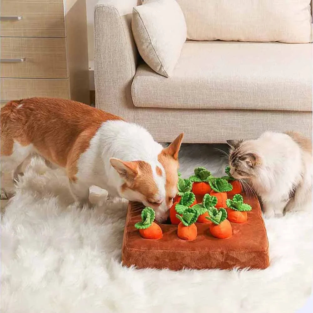 Alfombra Olfativa Interactiva "Huerto de Zanahorias" para Perros