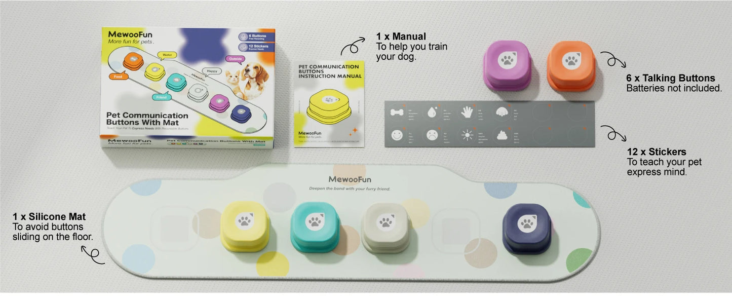 Set de Botones de Comunicación para Perros - ¡Enseña a tu Perro a "Hablar"!