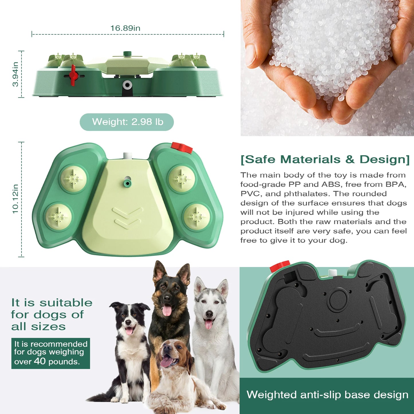 Fuente de Agua para Perros Activada por la Pata - Rociador Interactivo de Verano