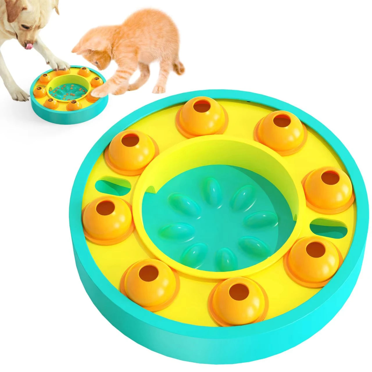 Puzzle Interactivo 3 en 1 para Perros: Comedero Lento con Dificultad Ajustable