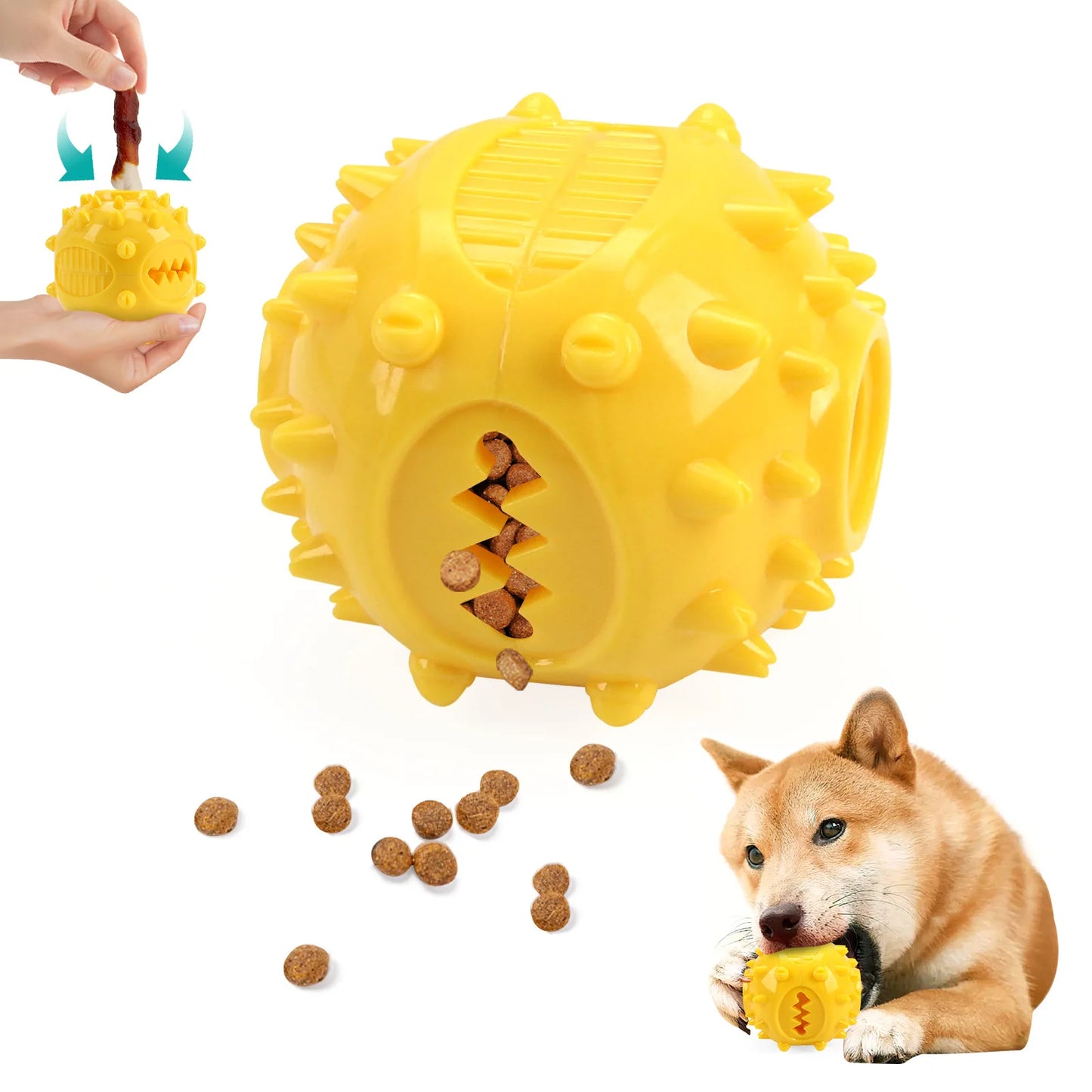 Pelota Interactiva 2 en 1: Dispensador de Premios y Limpiador Dental