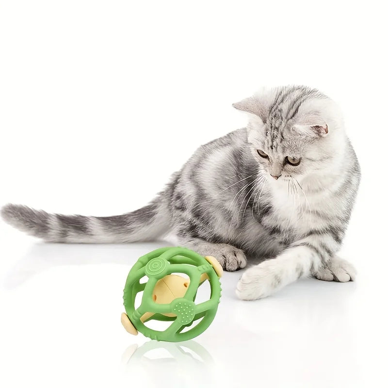 Pelota Interactiva de Silicona 3 en 1: Juego, Mordedor y Puzzle Rellenable