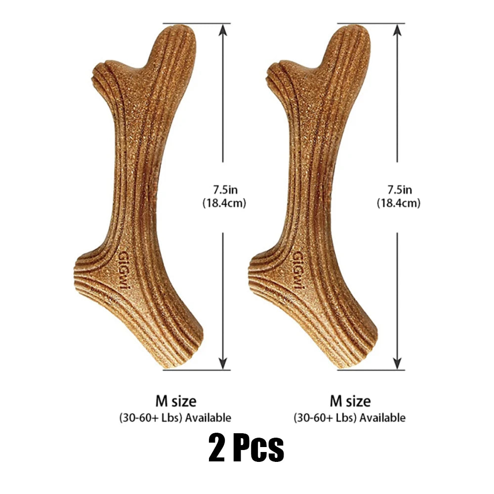 Mordedor "Asta de Madera" para Perros - Juguete Ultra Resistente Sabor a Pino