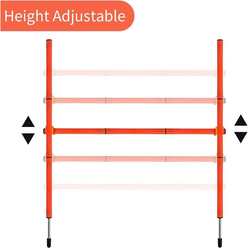 Valla de Salto para Agility Canino - Kit de Iniciación con Altura Ajustable