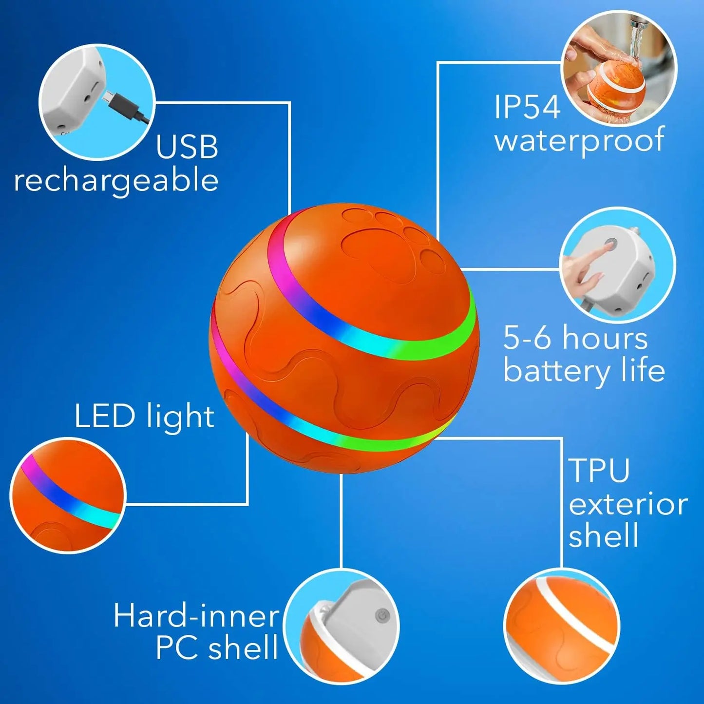 Pelota Interactiva con Control Remoto - Juguete que se Mueve Solo