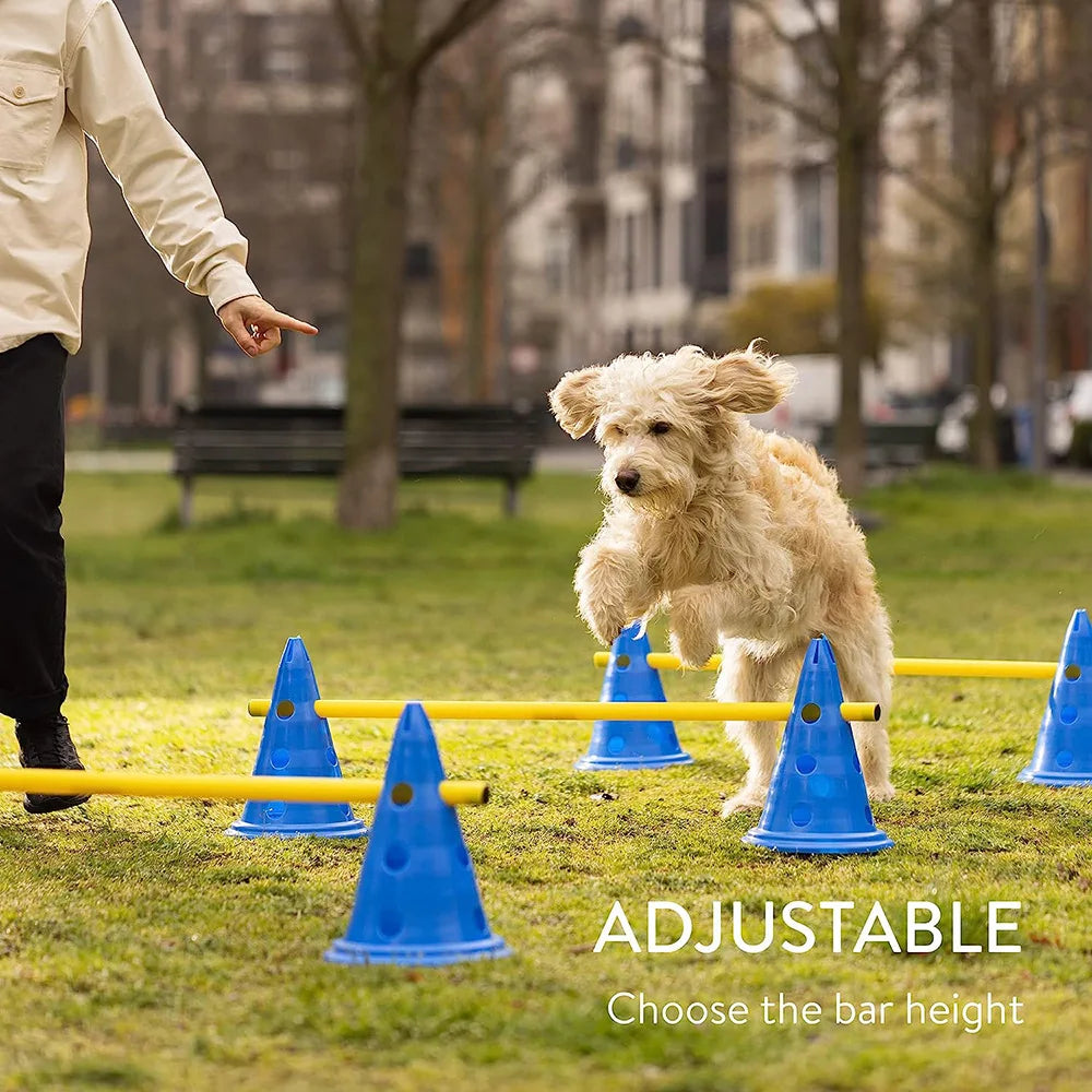 Kit de Agilidad para Perros - Set de Entrenamiento con Salto, Aro y Slalom