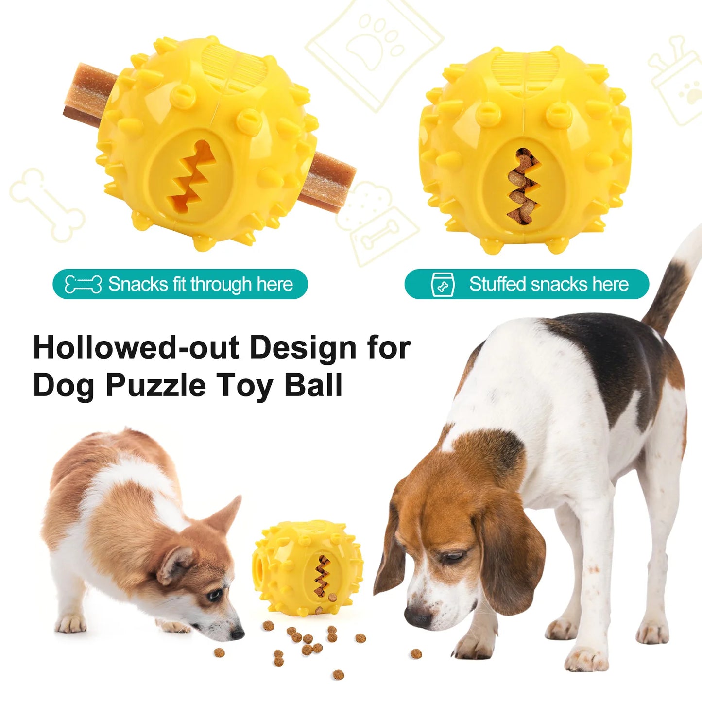 Pelota Interactiva 2 en 1: Dispensador de Premios y Limpiador Dental