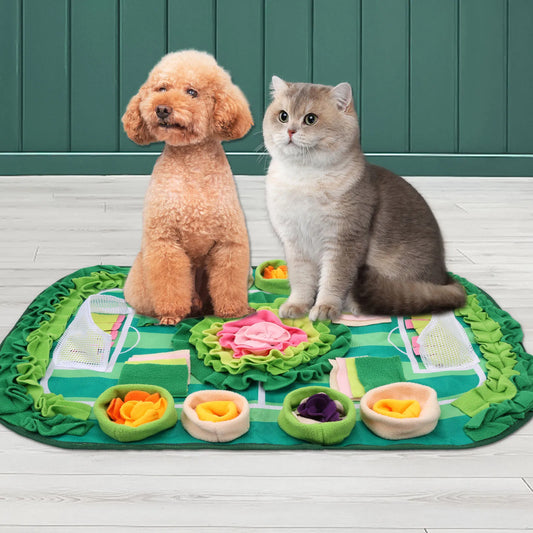Alfombra Olfativa Floral Gigante (77x50cm) - Manta de Juego Resistente para Mascotas