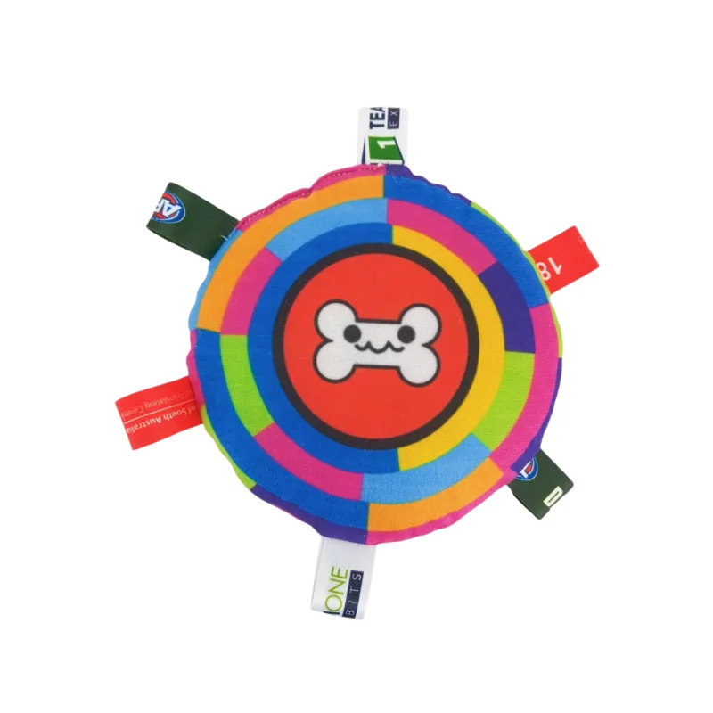 Disco Volador de Peluche "Arcoíris" con Sonido para Perros
