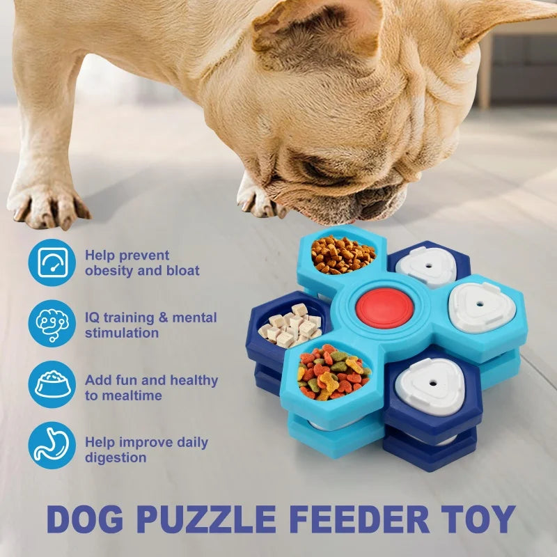 Puzzle Interactivo Avanzado 3 en 1 - Comedero Lento Multinivel y Plato Lamedor