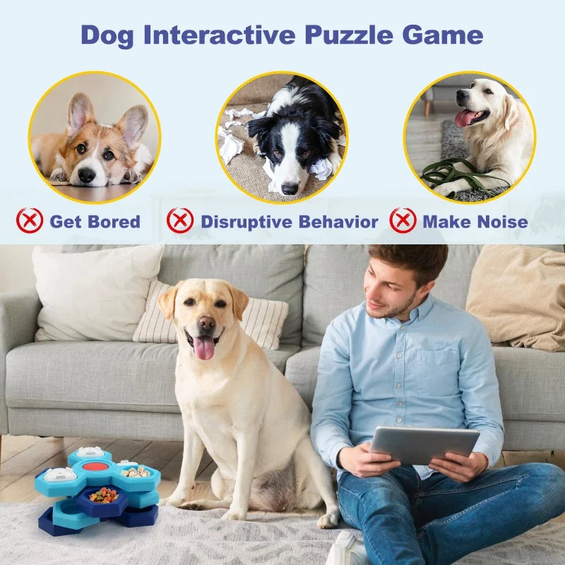 Puzzle Interactivo Avanzado 3 en 1 - Comedero Lento Multinivel y Plato Lamedor