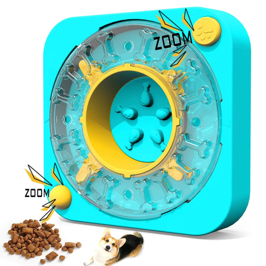Puzzle Interactivo 3 en 1 para Perros: Comedero Lento con Dificultad Ajustable