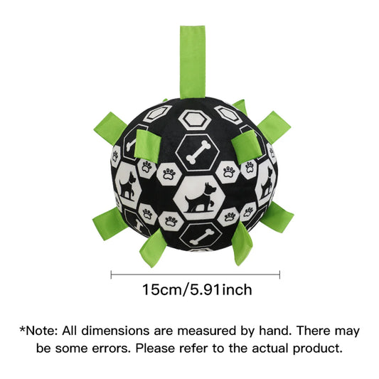 Pelota de Fútbol de Felpa con Cascabel para Perros - Juguete Interactivo