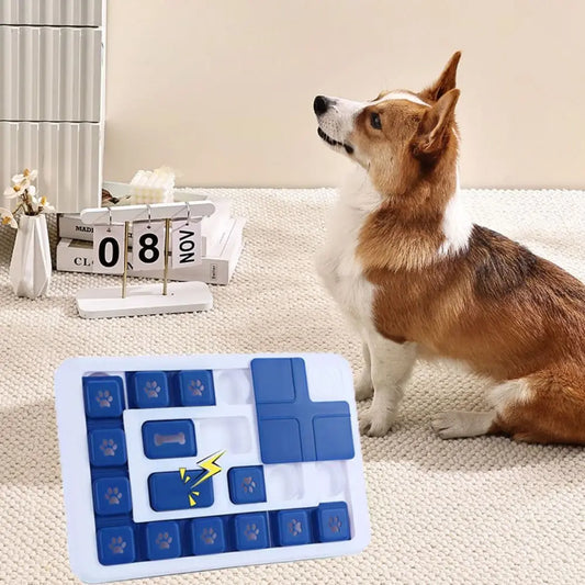 Juguete Interactivo 2 en 1: Puzzle Giratorio y Comedero Lento para Perros y Gatos