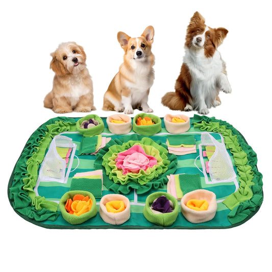 Alfombra Olfativa Floral Gigante (77x50cm) - Manta de Juego Resistente para Mascotas