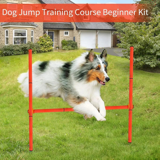 Valla de Salto para Agility Canino - Kit de Iniciación con Altura Ajustable
